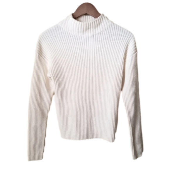 RHYTHM. Made for Adventure Ribbed Cotton Blend Turtleneck Sweater W Size Large - Picture 1 of 8